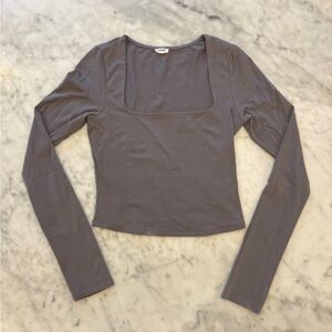 Garage Long Sleeve Crop Top